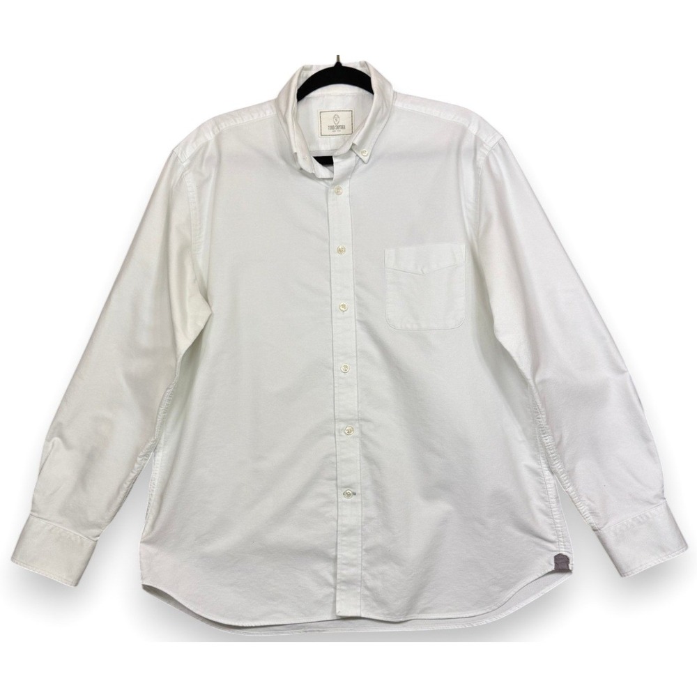 Todd Snyder Oxford Button Down Shirt Mens 16.5 32/33 Medium White Cotton Cloth